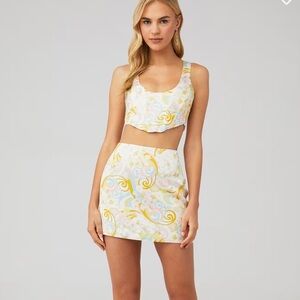 NWT for love and lemons Aiko Floral Print mini Skirt - size small